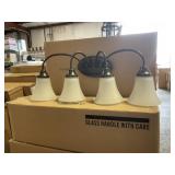 4 Bulb 24" Wide Wall/Bath Light