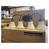 4 Bulb 24" Wide Wall/Bath Light