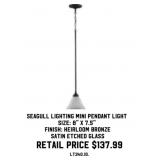 Sea Gull Lighting Minni Pendant Light
