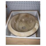 Marble-Like Round Sink Vessel ONLY