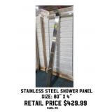 80" x 4" Stainless Steel Shower Panel