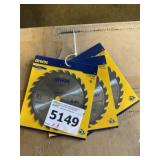 Irwin 7 1/4"  24T Saw Blades.   x3