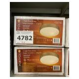 Brushed Nickel 1 Light Flush Mount Fixture x 2