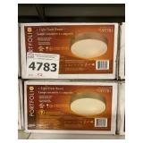 Brushed Nickel 1 Light Flush Mount Fixture x 2