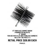 8" Fireplace Chimney Brush x 3