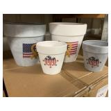 Assort. Sz. America Flower Pots.  x11