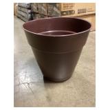 8'DIA Brown Plastic Flower Pot x 12Pcs