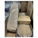 Case of (300) #8 Kraft Folded Takeout Boxes