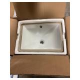 20' x 16' Undermount Bathroom Sink in White