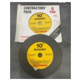 Olympia 10' x 1/8' Masonry Cutting Whls. x5