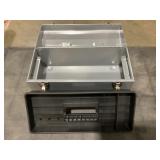16'L Gray Metal Toolbox with Handle x 2Pcs