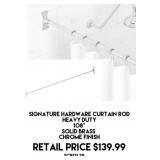 108' Signature Hardware Curtain Rod