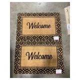 'Welcome' Border Printed Coir Mat x 2Pcs