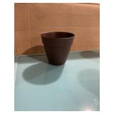 5-1/2'DIA Brown Plastic Flower Pot x 24Pcs