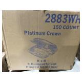 Case of 3 Compartment Hinged Containers