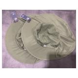 Forest Green Sun Hat with Neck Cover x 2Pcs
