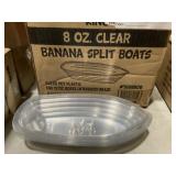 Case of (500) 8oz Clear Banana Split Boats