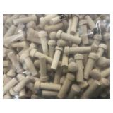 500Pk 1' Unfinished Axle Pegs x 3Bags