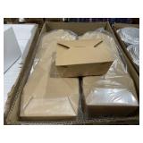 Case of (300) #8 Kraft Folded Takeout Boxes
