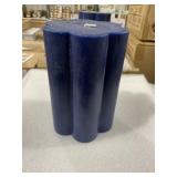 Case of (5) Flower Shaped Blue Candles