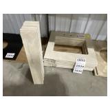 24' x 22' Sinkless Tan Vanity Top W/ Backsplash x2