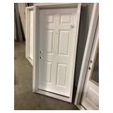 36' x 80' RH Fiberglass 6-Panel Exterior Door