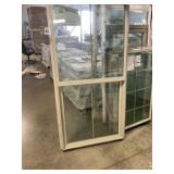 Beige Vinyl Single-Hung Window Unit