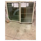 Beige Vinyl Fixed Window Units x 2