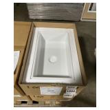 30' x 18' Fireclay Sink in White w Center Drain