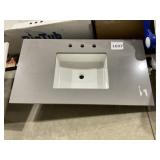 40-1/2' x 22' Single Sink Vanity Top in Gray