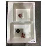 33' x 22' Silgrant Offset Double Bowl Sink