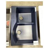 33' x 22' Silgrant Dual-Mount Double Bowl Sink