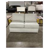 60'L Armless Loveseat Sofa in Multi-Tone Gray