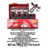 Husky Ratchet Tie Down Straps x6