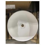 Acquabella 16' Round XL Vessel Sink In White x2
