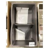 32' x 19' Double Bowl Blanco Sink in Dark Gray