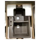 33' x 22' Double Bowl Granite Sink in Espresso