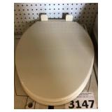 Elongated Toilet Seat In White x3
