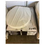 Round Toilet Seat In White x2