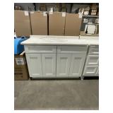 49' x 22' Single Bath Vanity in Eggshell with Sink