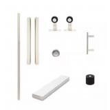 Jeld-Wenï¿½ 36' Barn Door Track Kit in Satin Nickel