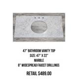 47' Bathroom Vanity Top