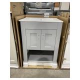 24' Single Bath Vanity in Light Gray with Sink Top