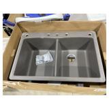 33' x 22' Blando Diamond Double Bowl Sink