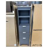 14'W Sonata Linen Cabinet in Graphite Gray