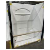 60' x 78' LH Fiberglass Shower Surround in White
