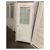 32' x 80' RH Steel 1/2-View 9Lite Exterior Door
