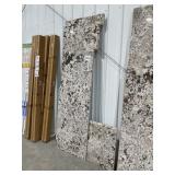 Mixed Size White Orion Granite Countertops x 2