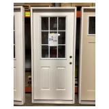 36' x 80' LH Fiberglass Exterior Door in White