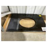 32' x 21-1/2' Black Sinkless Vanity Top